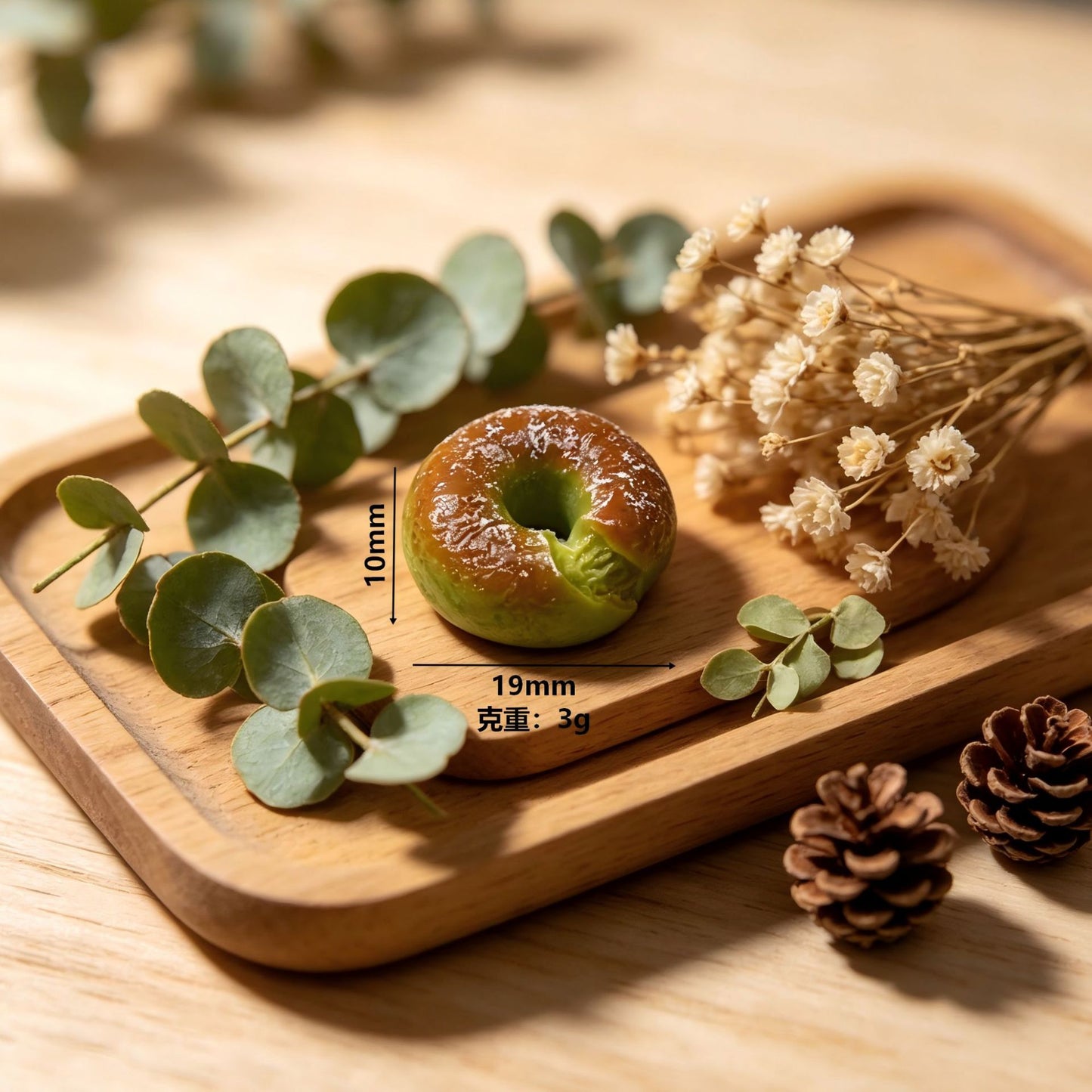 全麦贝果甜甜圈面包烘焙店微缩食玩奶油胶diy发夹头绳钥匙扣材料