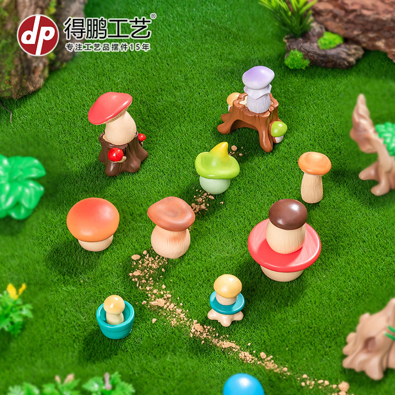 苔藓微景观卡通创意小蘑菇精灵树脂工艺品diy园艺盆栽装饰小摆件