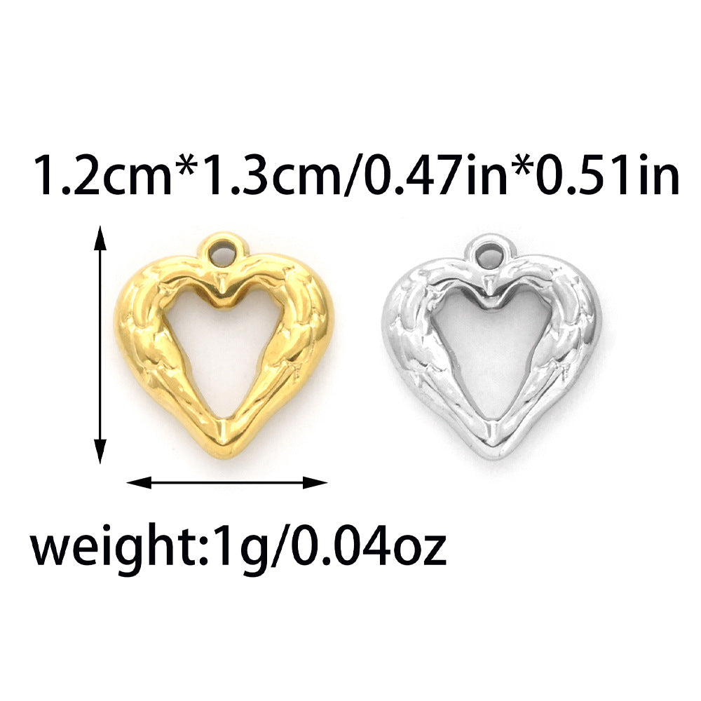 Elvane - Gold-Tone or Silver-Tone Open-Heart Pendant Only