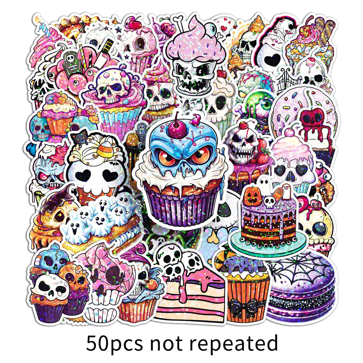 Lunira - Holographic Halloween Cake 50-Sticker Pack