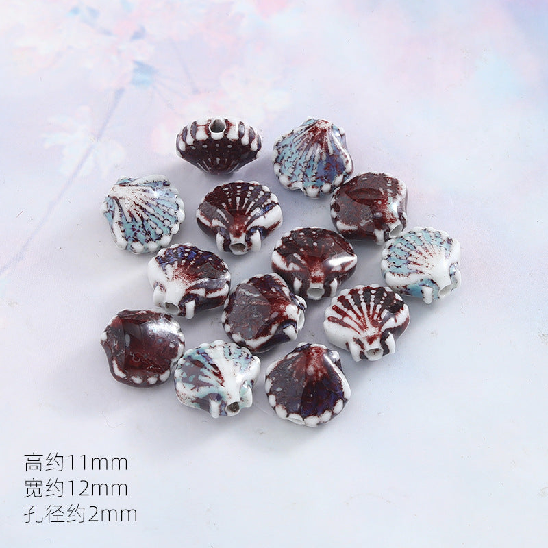 景德镇窑变陶瓷珠diy饰品配件贵妃醉瓷珠手串配件陶瓷珠子散批