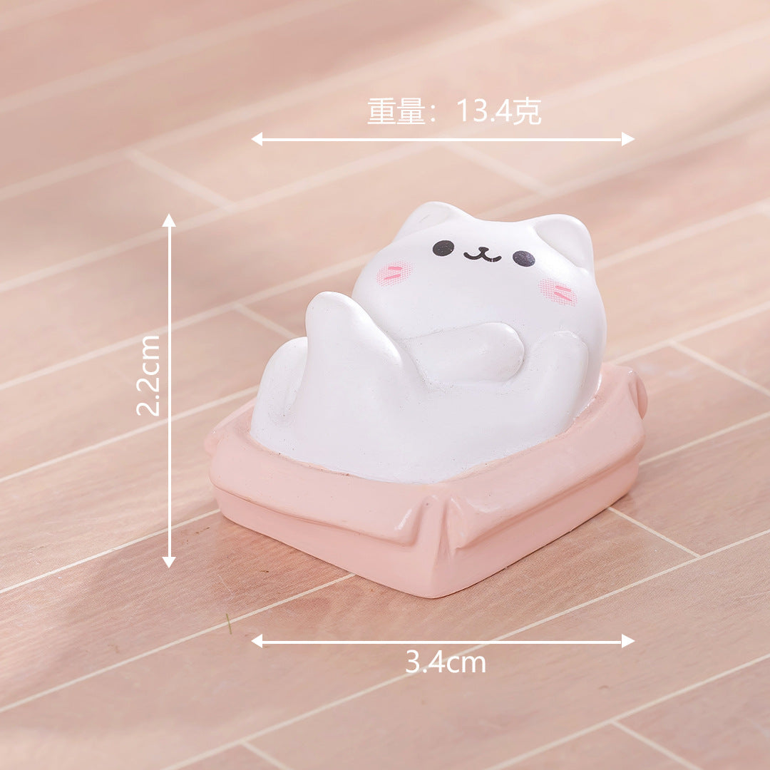 卡通萌喵伙伴微景观小猫 diy娃娃屋造景装饰品车载摆件桌面小摆件