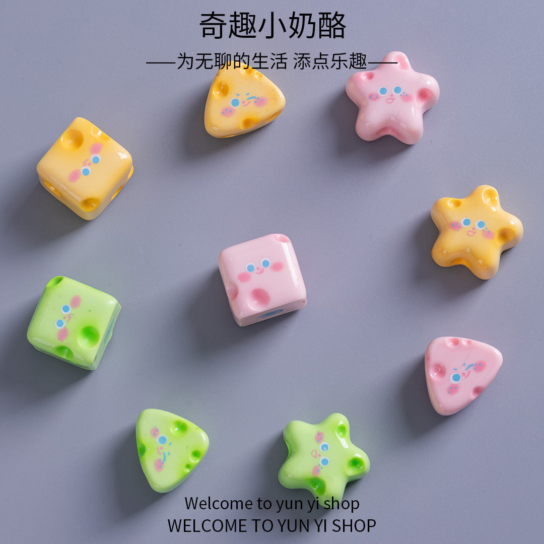 树脂摆件可爱奇趣小奶酪 微景观装饰品diy食玩造景配件桌面小摆件