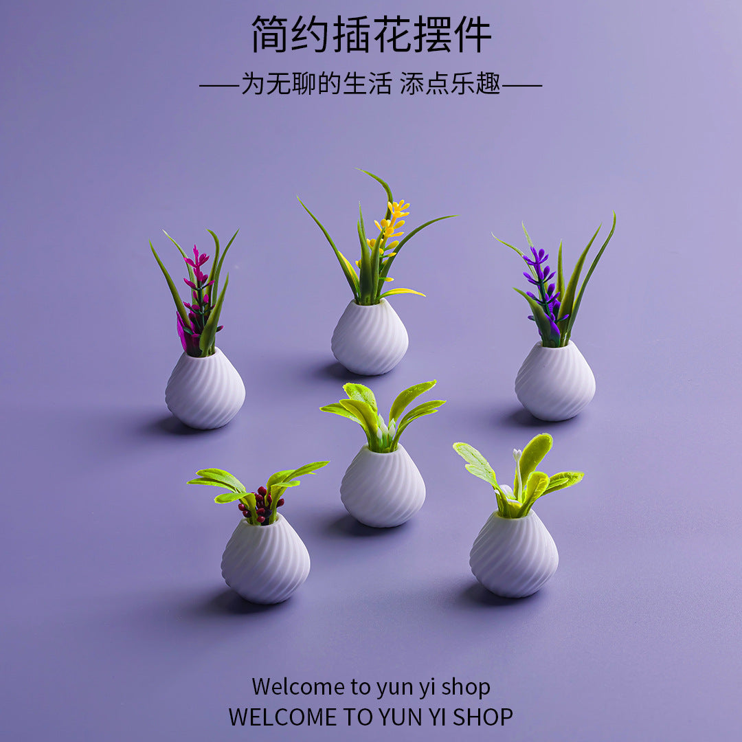 微景观创意迷你花瓶摆件 新品家居装饰品diy娃娃屋车载桌面小摆件