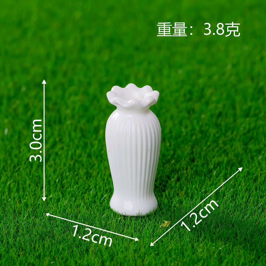 新品微景观复古法式花瓶 diy娃娃屋创意家具装饰品迷你桌面小摆件