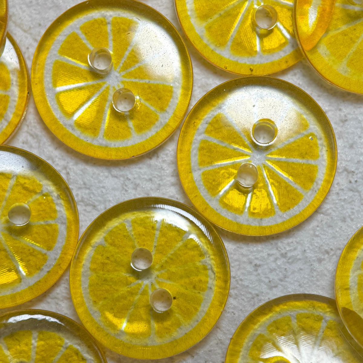 Bunli - DIY 10 Pack Transparent Mixed-Fruit Round Button