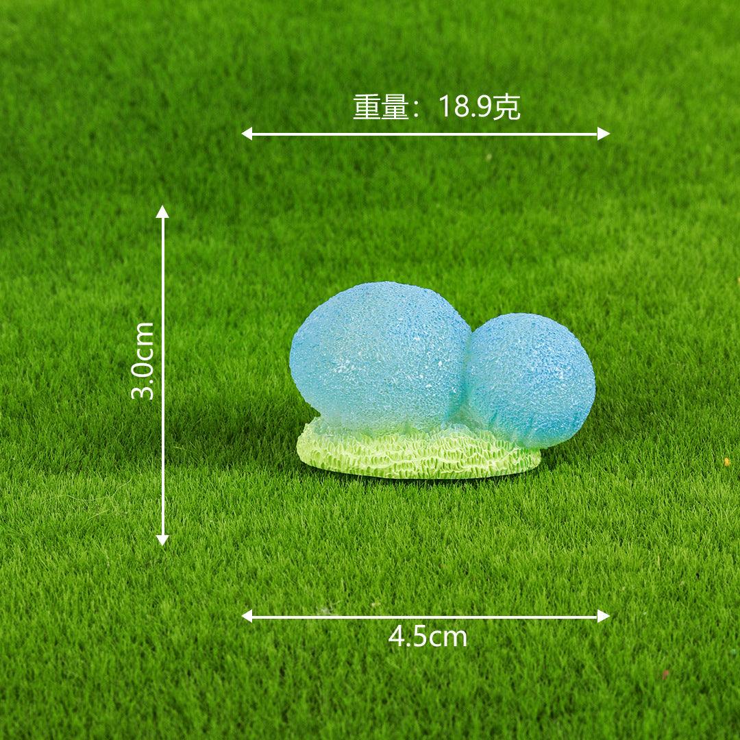 微景观摆件彩色夜光蘑菇荧光饰品苔藓创意树脂工艺品桌面小摆件