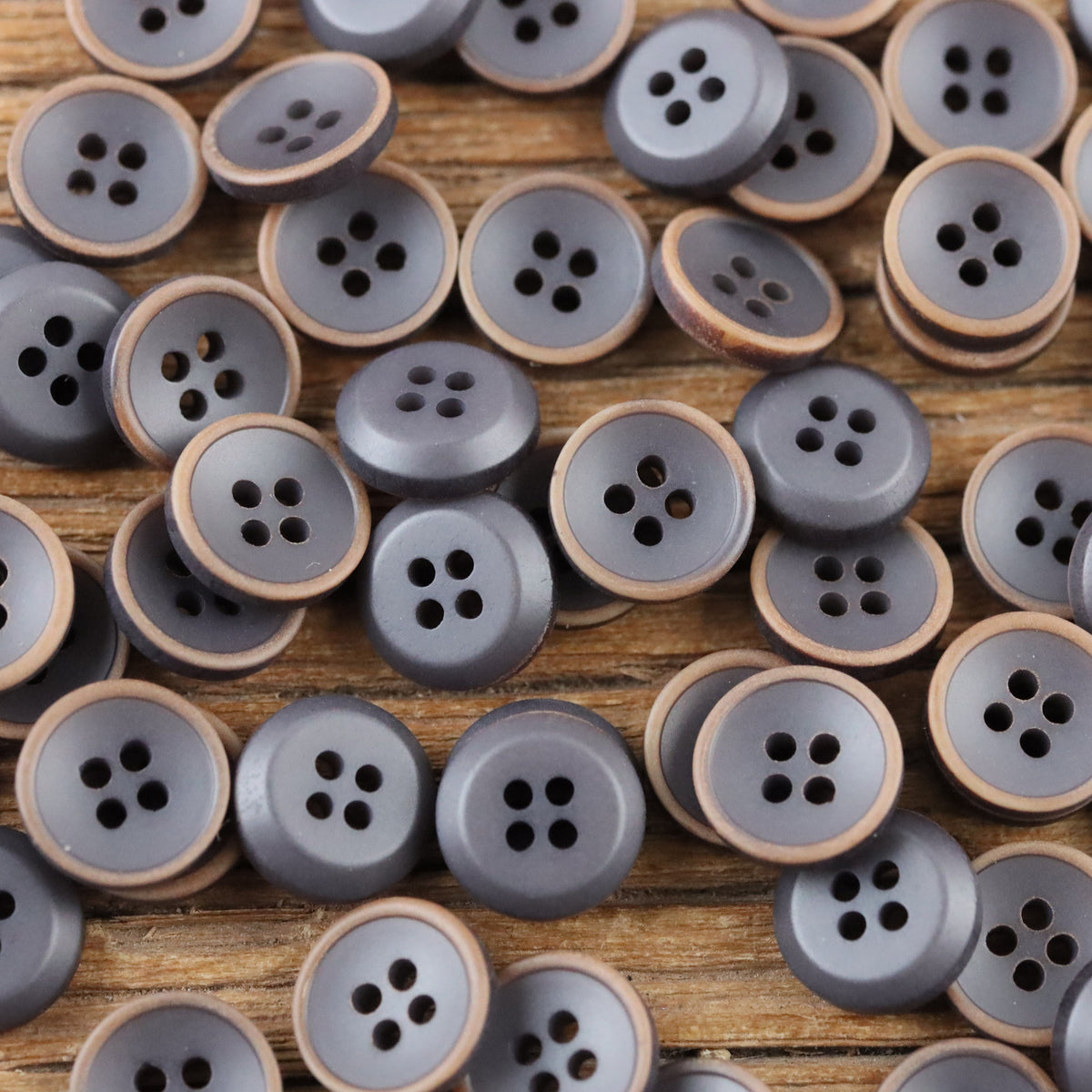 Bunli - DIY 10 Pack Matte Round Four Hole Button