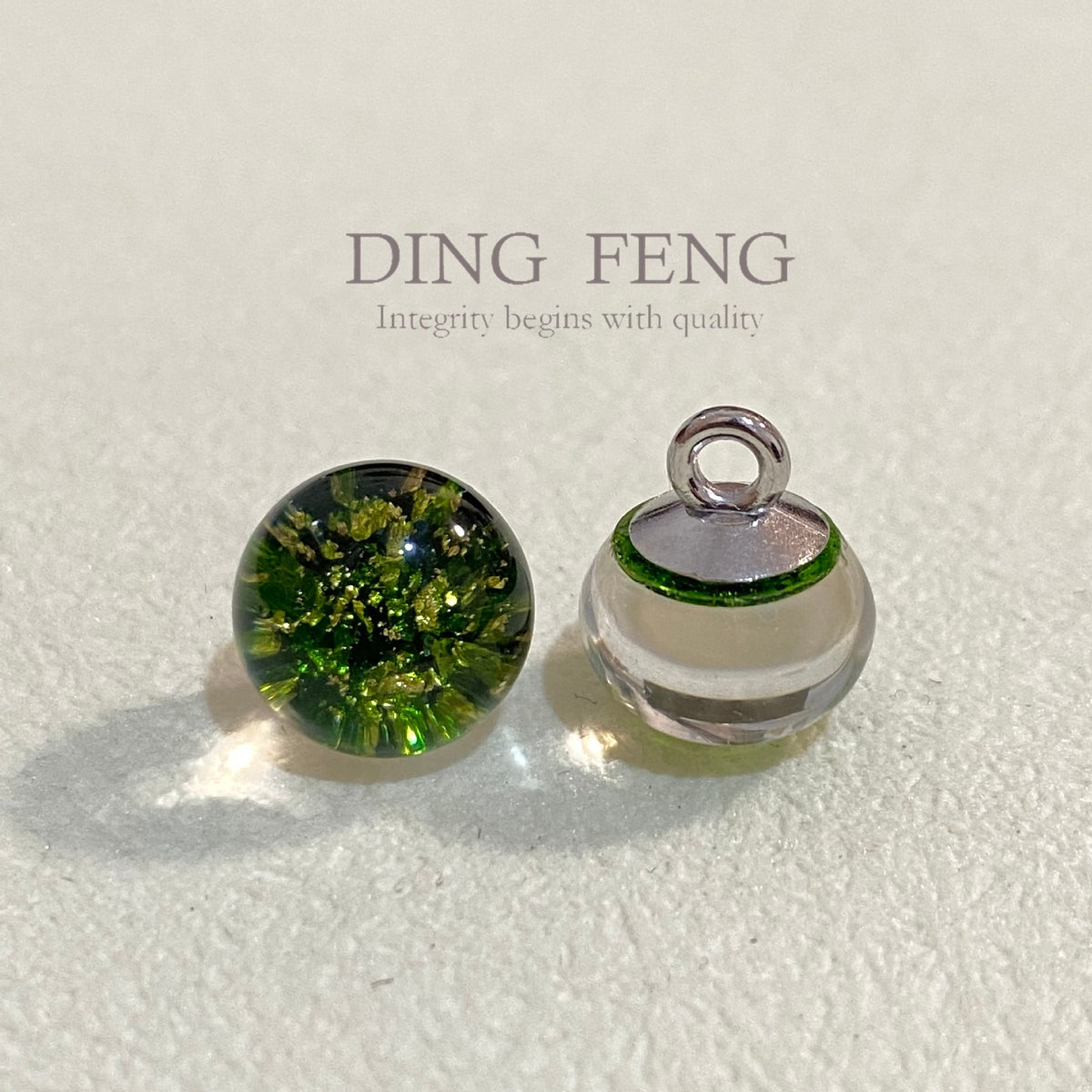 国风琉璃金箔珠钮扣汉服旗袍新中式扣子盘扣DIY装饰辅料批发