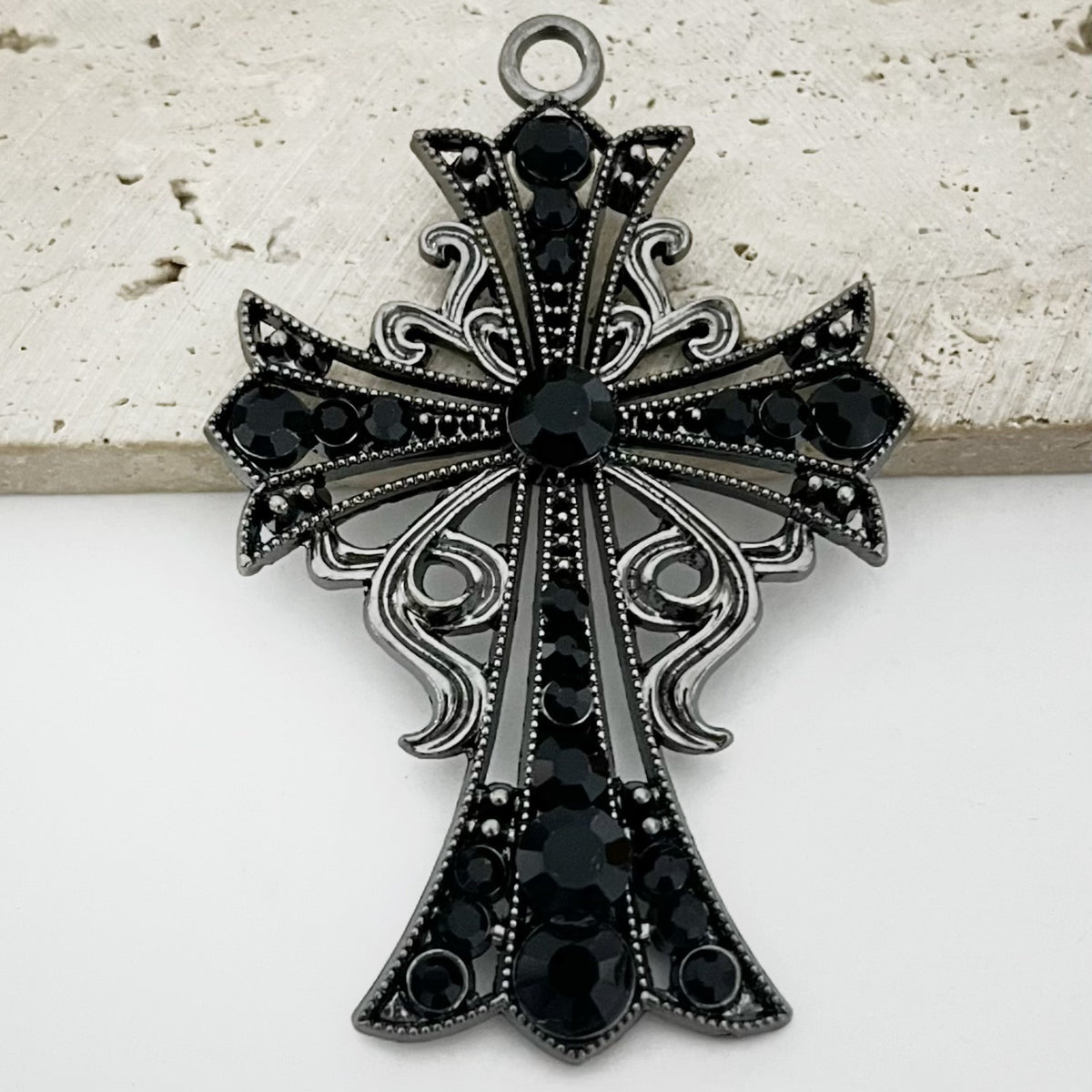 Elvane - Gothic Red and Black Cross Pendant Only