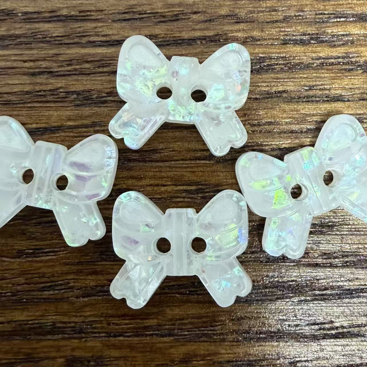 日韩亮闪蝴蝶结纽扣手工diy手账本童装扣针织毛衣外套装饰品扣子