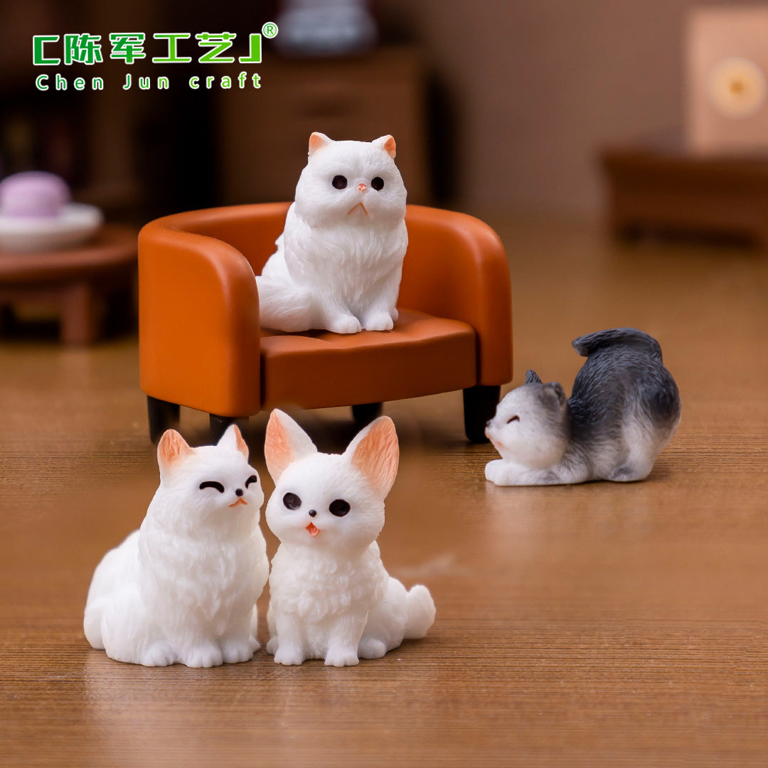 微景观创意可爱小猫猫咪 diy装饰品盲袋配件迷你桌面汽车载小摆件