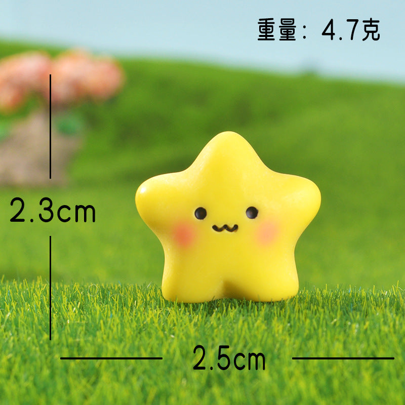 跨境创意可爱云朵微景观桌面装饰小摆件 卡通月亮小兔子DIY小配件