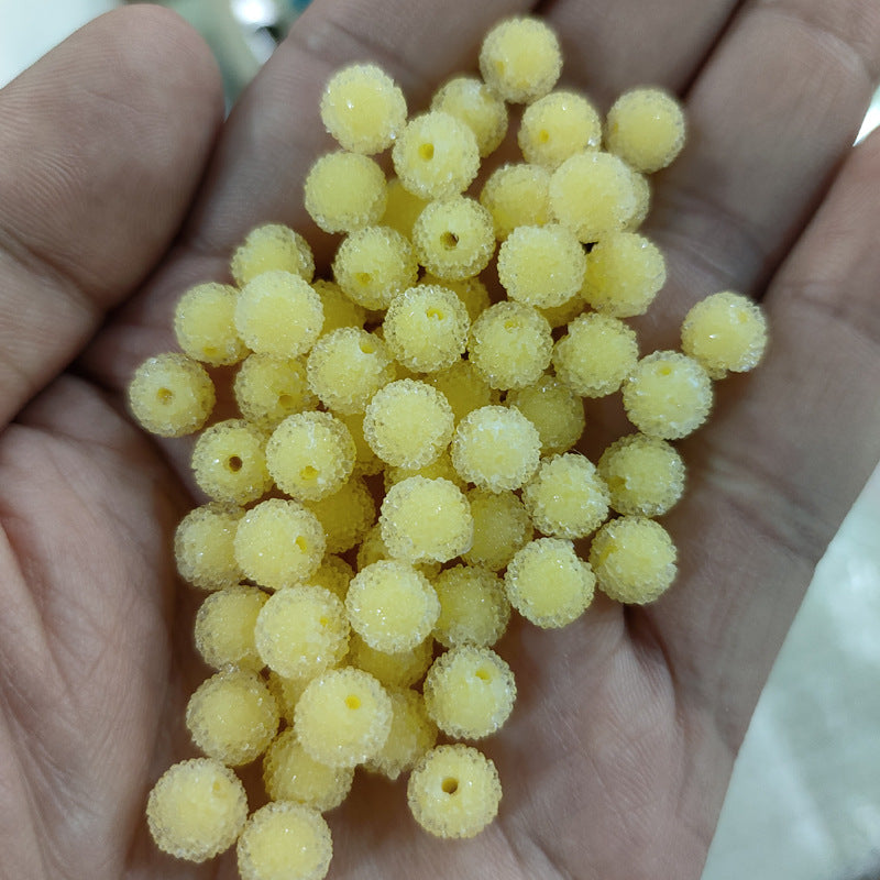 富光树脂日系8mm迷你可爱彩色糖果珠子 diy耳钉吊坠服装饰品配件