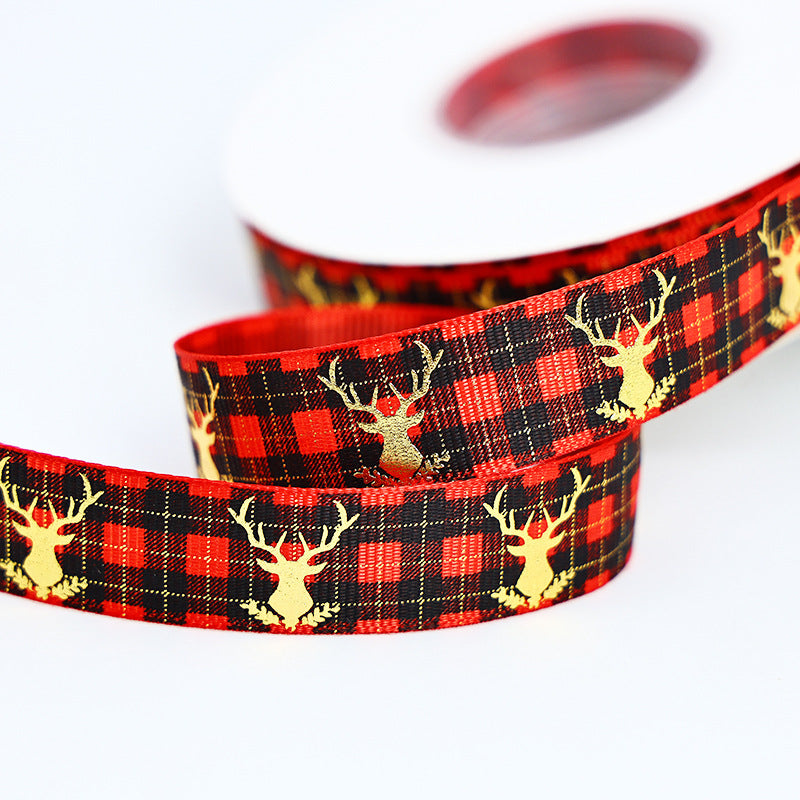 Rivora - Foil Christmas Plaid Ribbon
