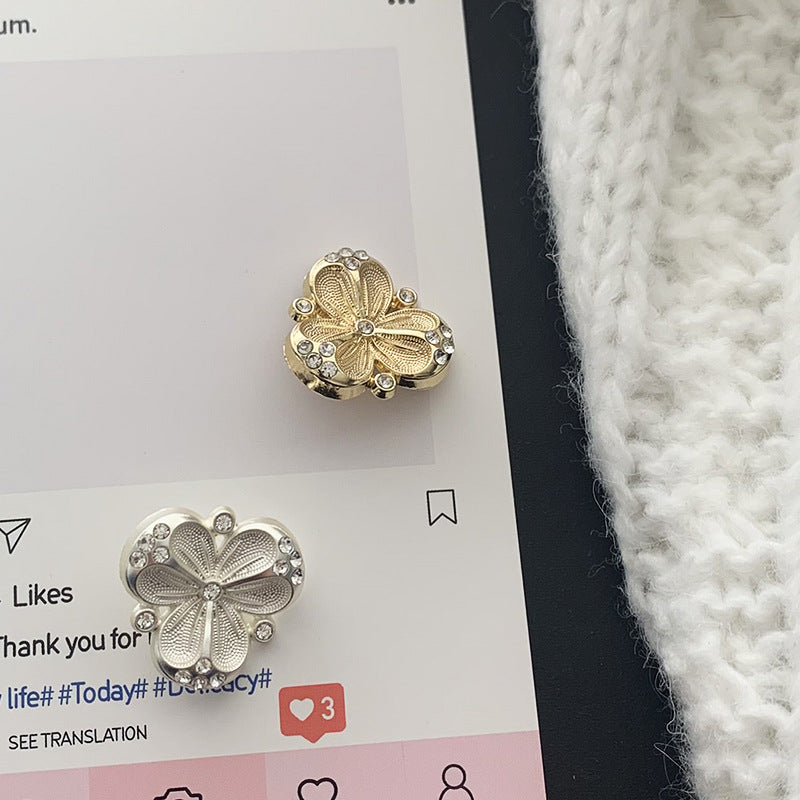 纽扣金属花钻金色高端精致时尚西装西外套风衣扣子高档女大衣钮扣