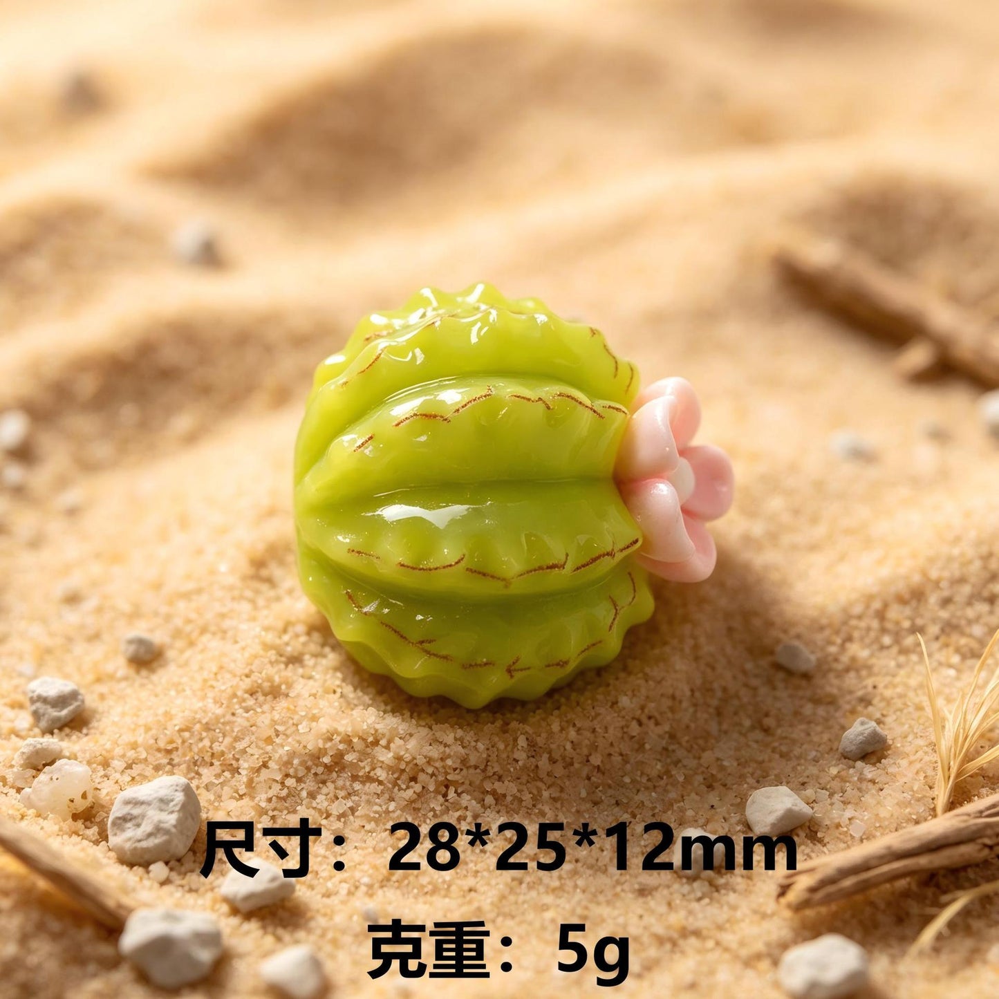 仿真炫彩仙人球树脂微缩摆件DIY冰箱贴钥匙扣挂件发饰贴片配件