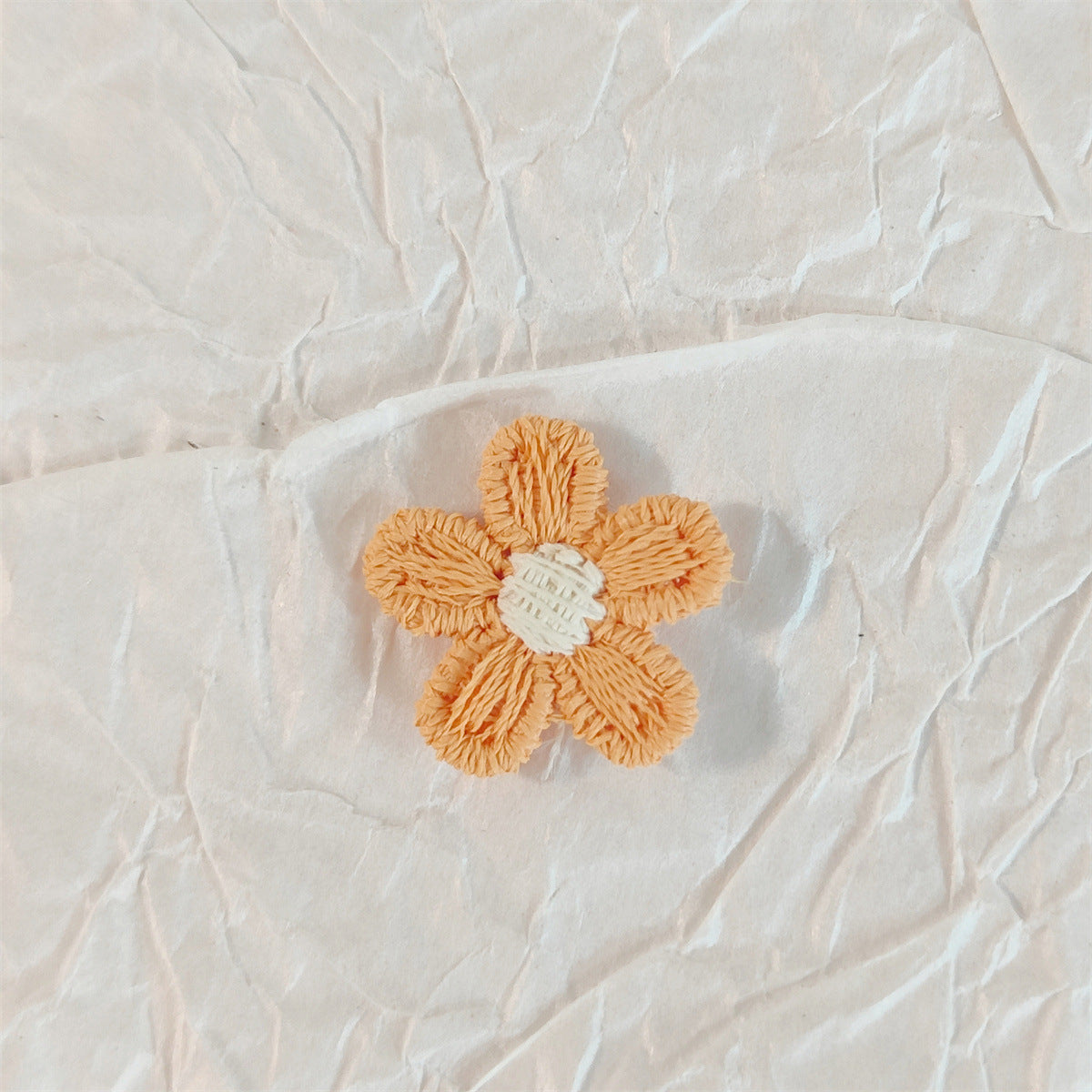 小清新彩色毛线五瓣花小花花朵配件 diy儿童服饰包包鞋袜装饰辅料