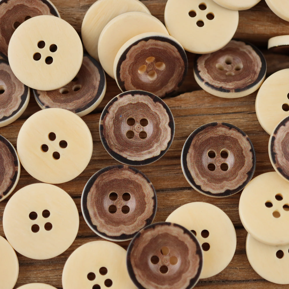 Bunli - DIY 10 Pack Concentric Mottled Round Button