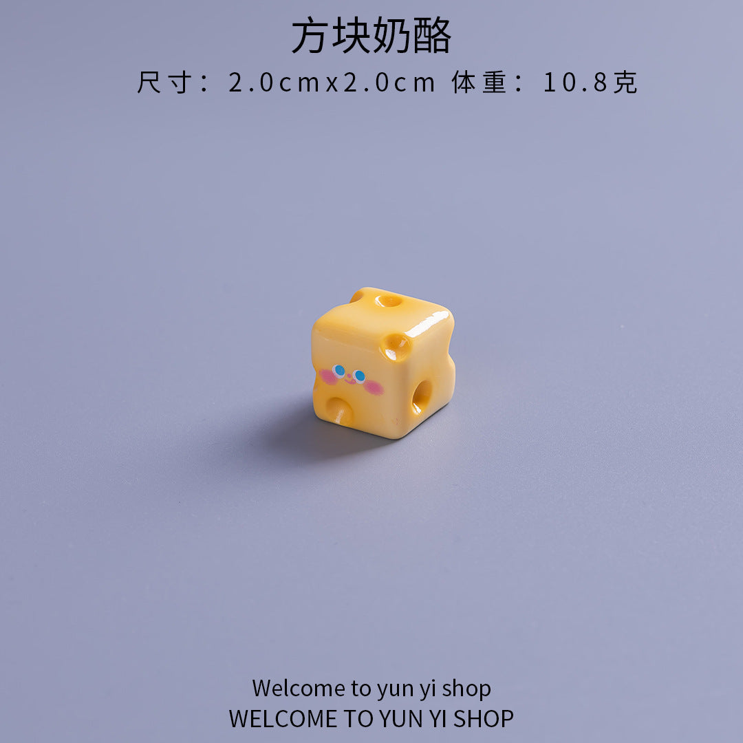 树脂摆件可爱奇趣小奶酪 微景观装饰品diy食玩造景配件桌面小摆件