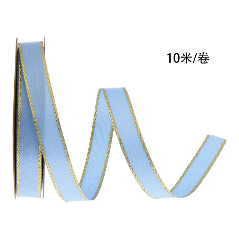 Rivora - Teddy-and-Footprint Blue-and-White Printed Ribbon