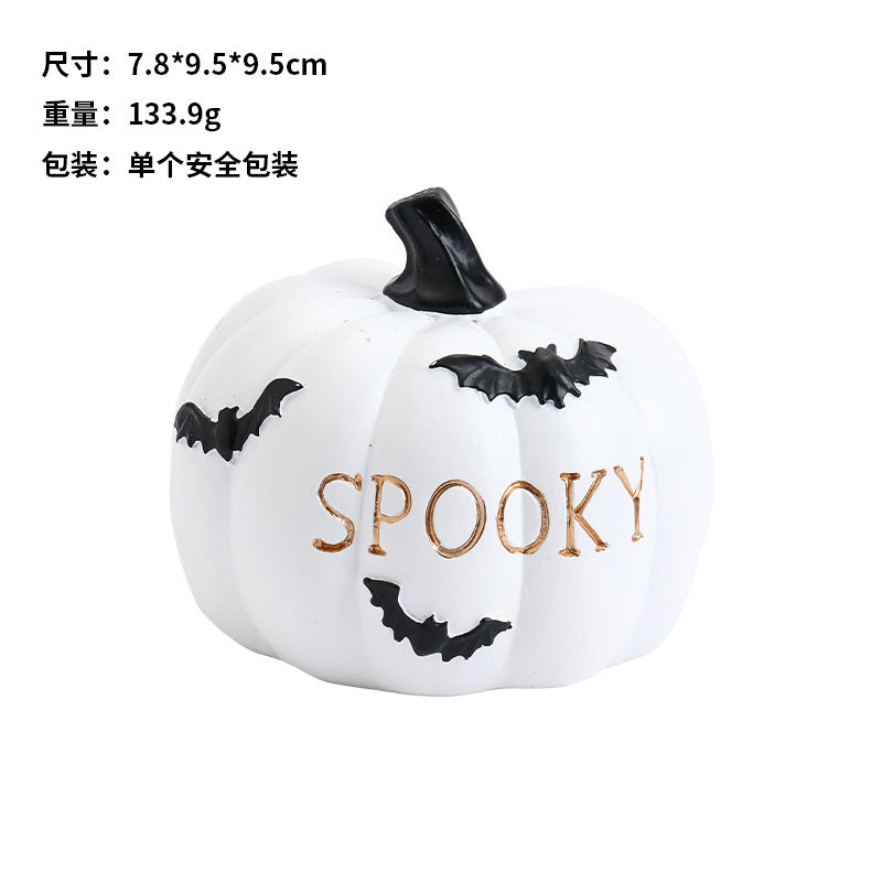 跨境新品 万圣节装饰品 ins欧式树脂南瓜装饰品 鬼节派对桌面摆件