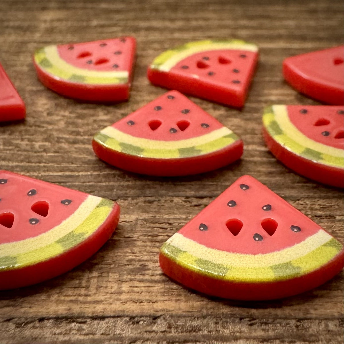 Bunli - DIY 10 Pack Cartoon Watermelon Two-Hole Button