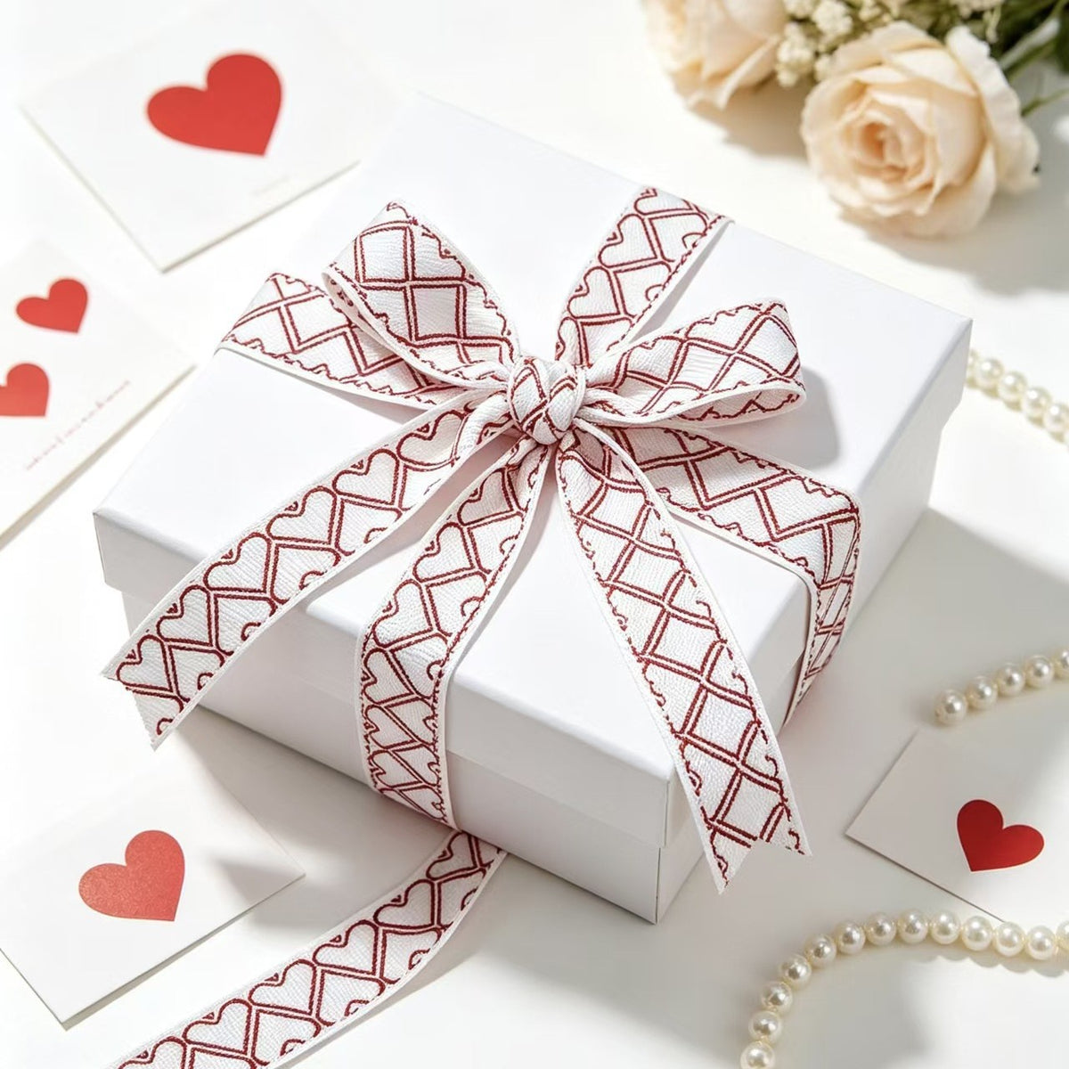Rivora - Heart Print Gift Ribbon