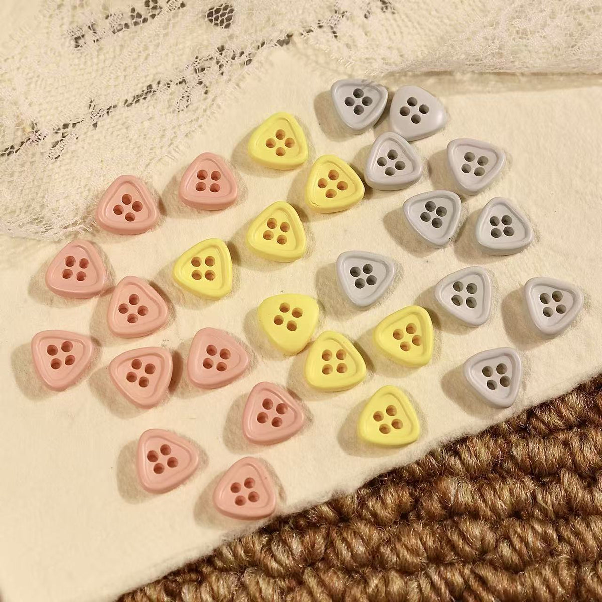 Bunli - DIY 10 Pack Triangle Shape Two Hole Button