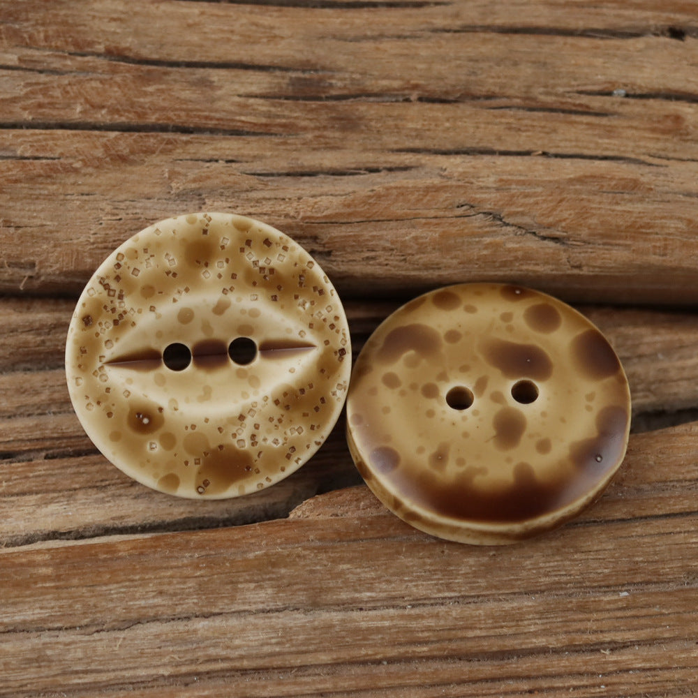 Bunli - DIY 10 Pack Mottled Round Button