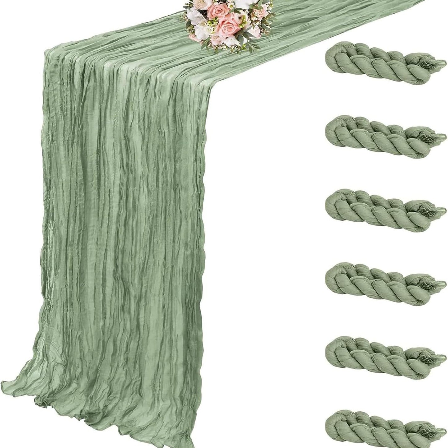 圣诞节桌布长条红色皱布桌旗圣诞装饰餐厅餐桌氛围感布置台布