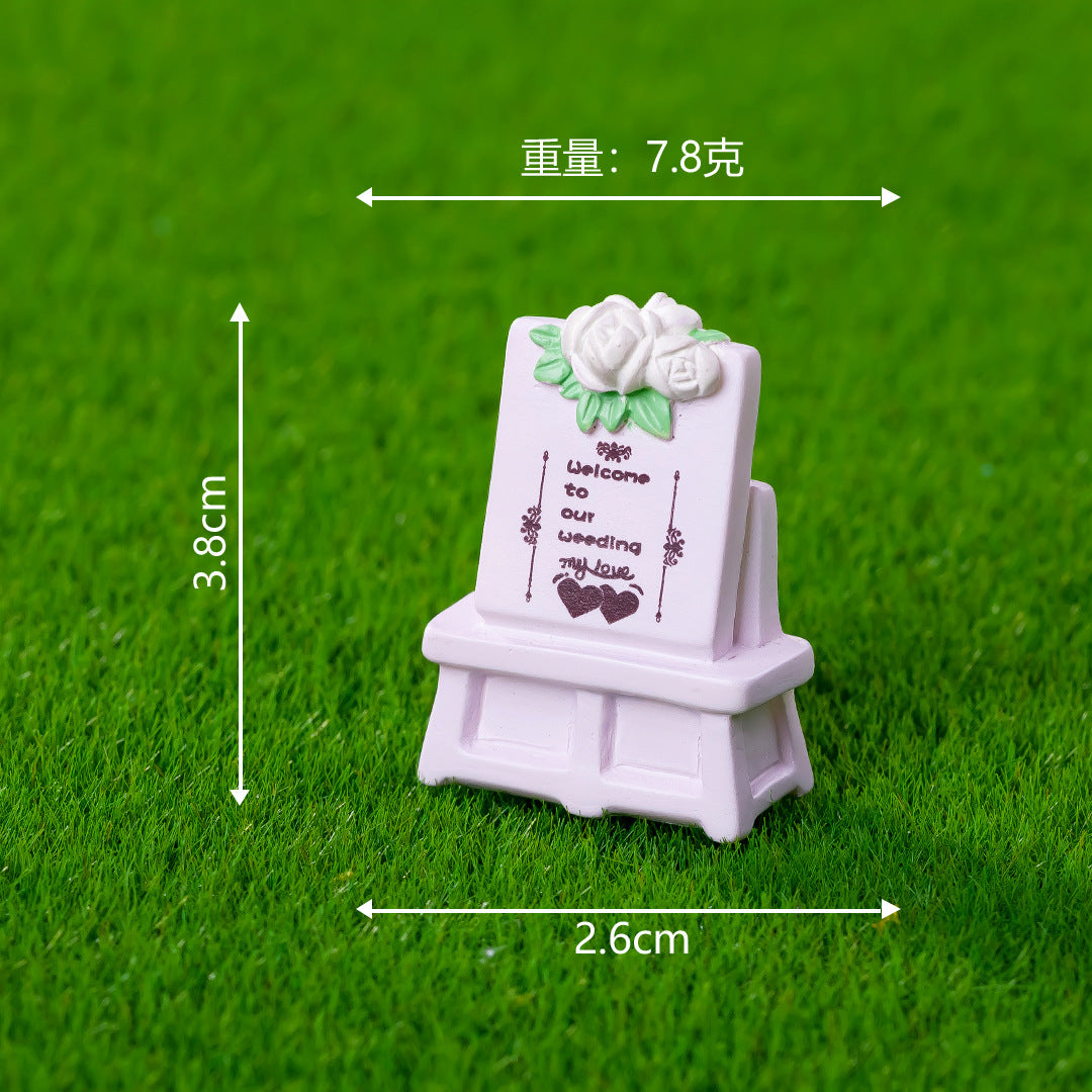 微景观创意摆件西式婚礼场景 diy装饰品微缩造景车载办公桌小摆件