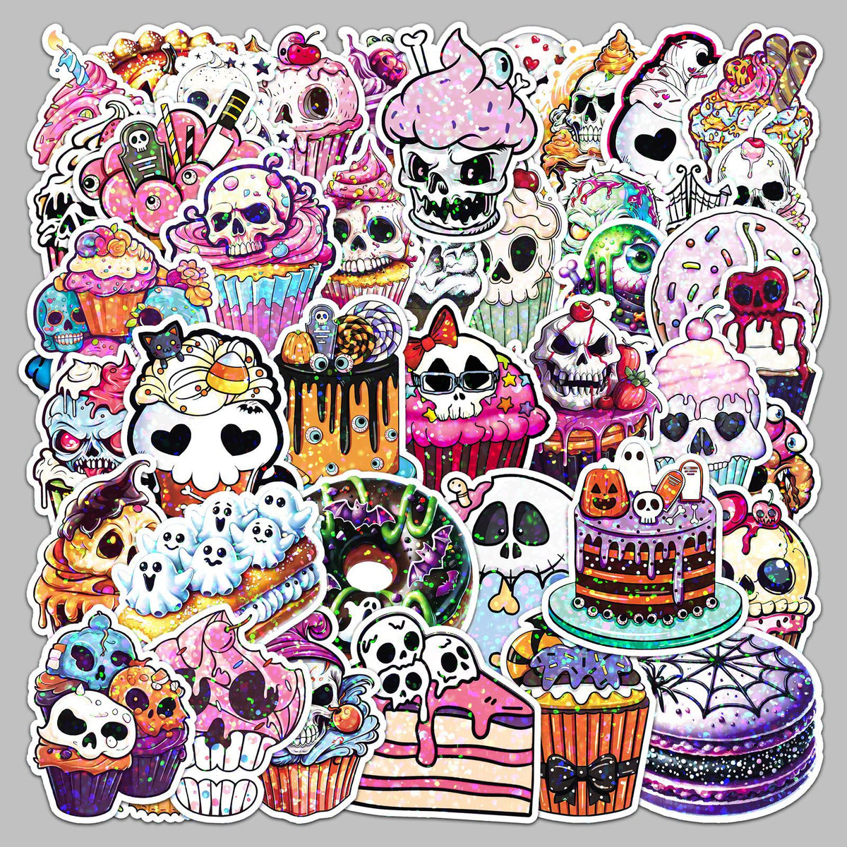 Lunira - Holographic Halloween Cake 50-Sticker Pack