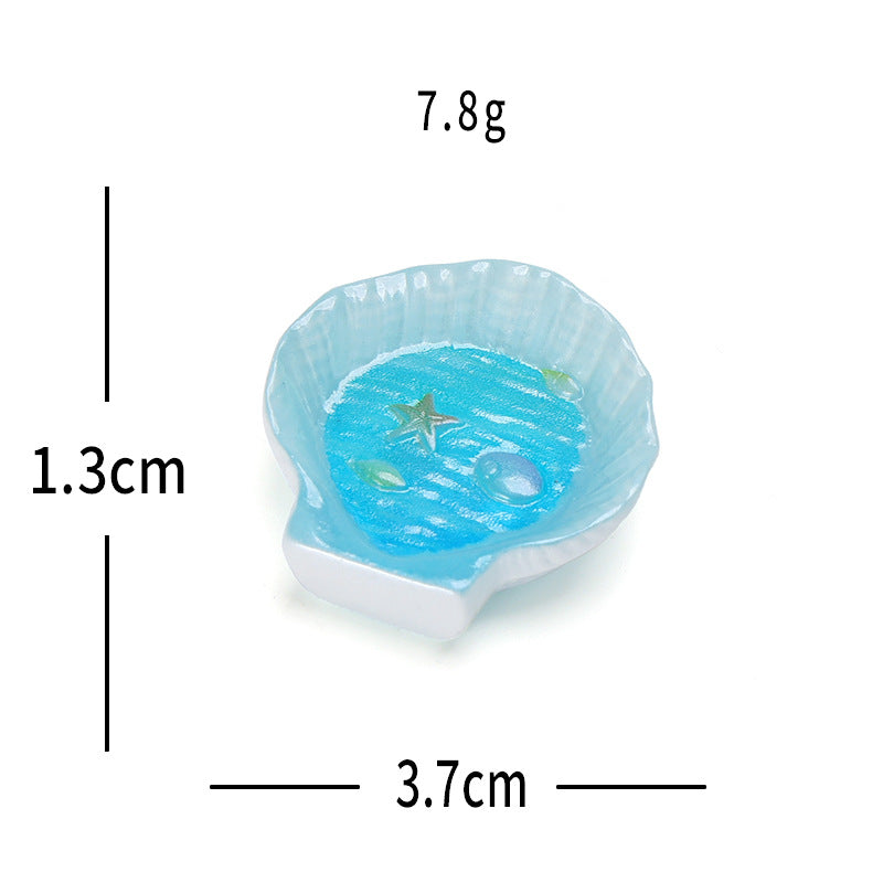 跨境新品创意海洋贝壳水族馆苔藓造景 diy装饰品微景观桌面小摆件