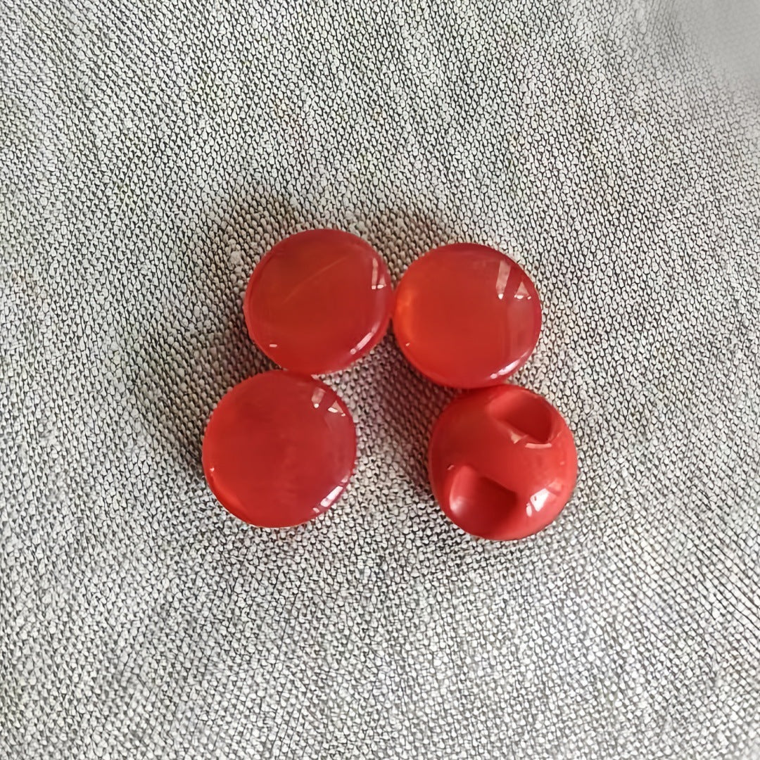 批发彩色珠光蘑菇扣树脂纽扣毛呢大衣扣子圆形小抛面暗脚手缝扣
