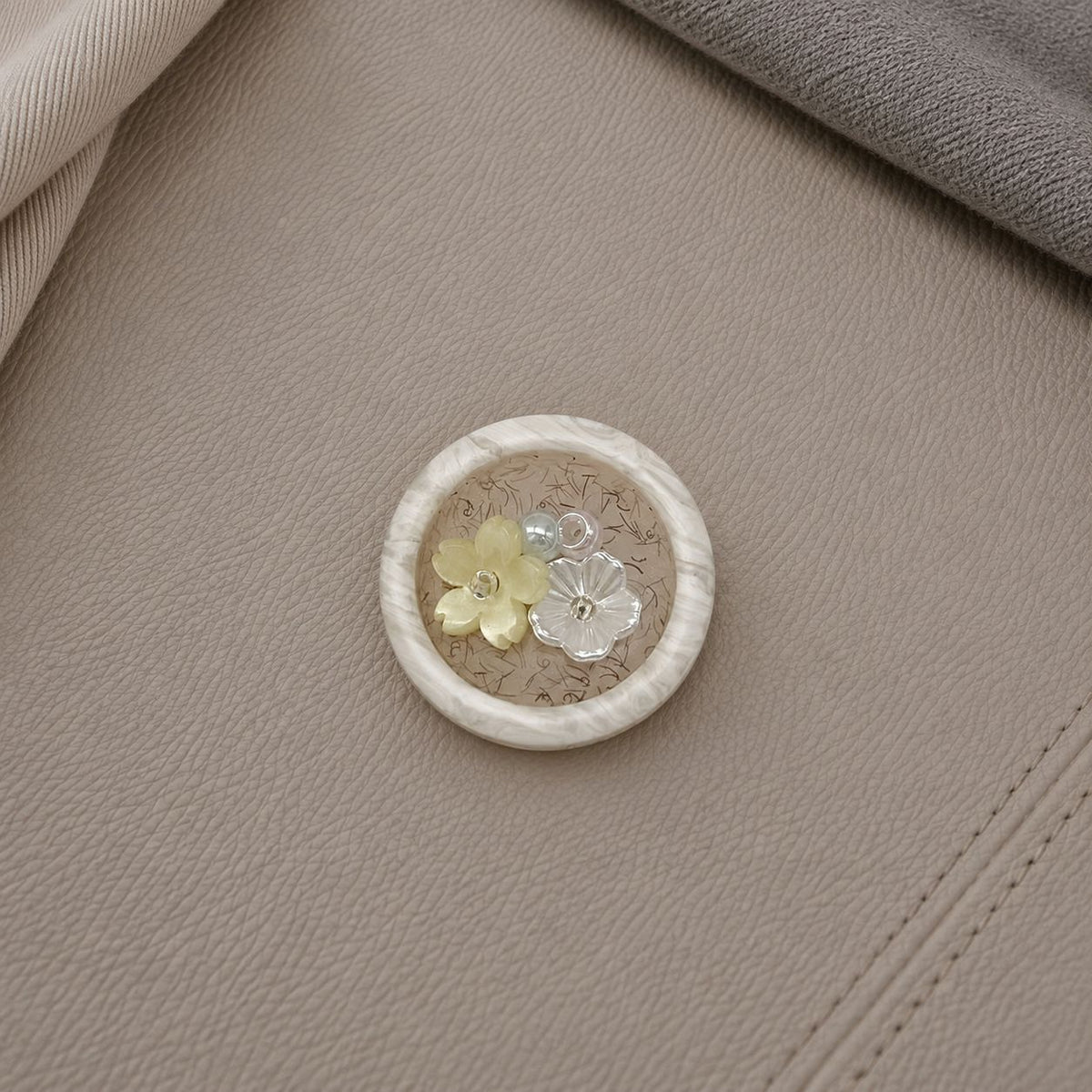 小花森系diy钉珠树脂扣子大衣风衣开衫连衣裙装饰服装辅料纽扣