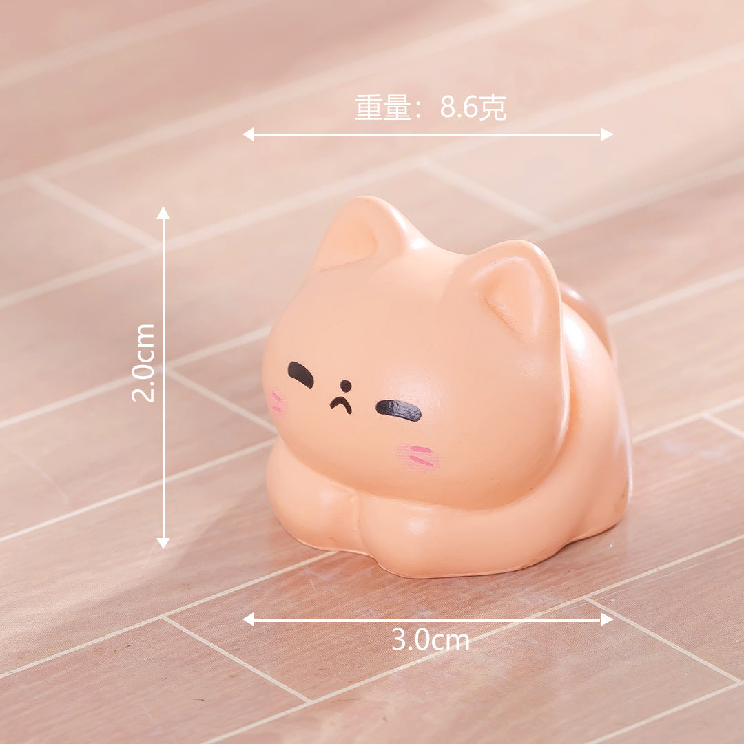 卡通萌喵伙伴微景观小猫 diy娃娃屋造景装饰品车载摆件桌面小摆件