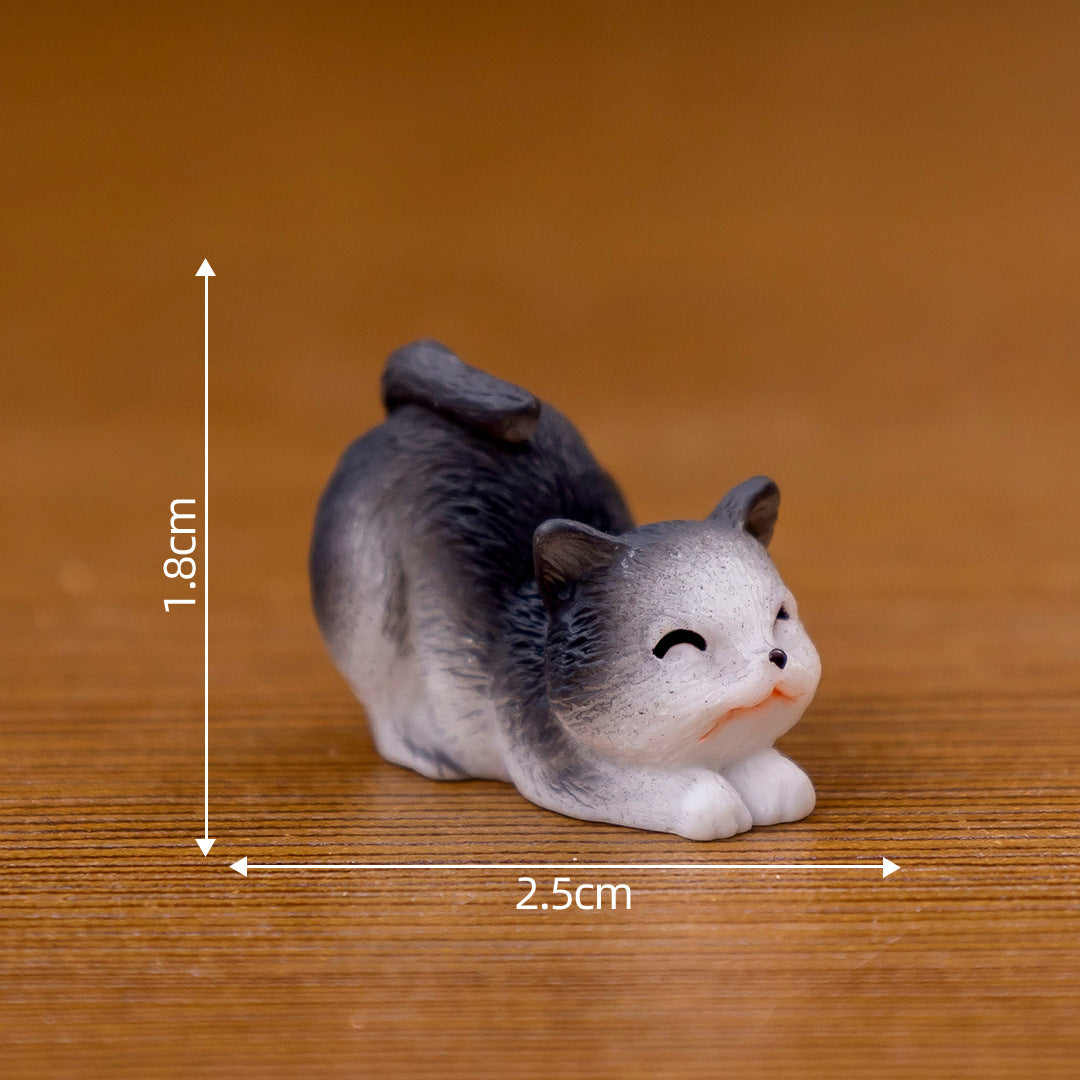 微景观创意可爱小猫猫咪 diy装饰品盲袋配件迷你桌面汽车载小摆件