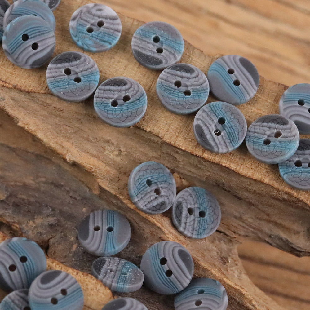 Bunli - DIY 10 Pack Layered Lotus Two Hole Button