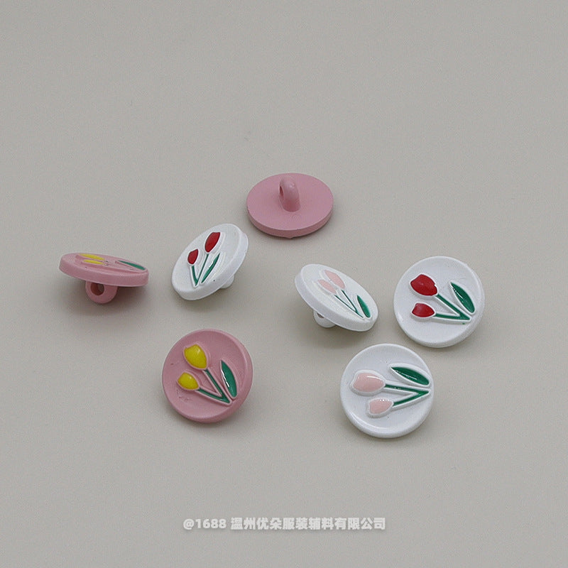 纽扣花朵儿童高端精致时尚西装西裤外套风衣扣子高档女大衣钮扣