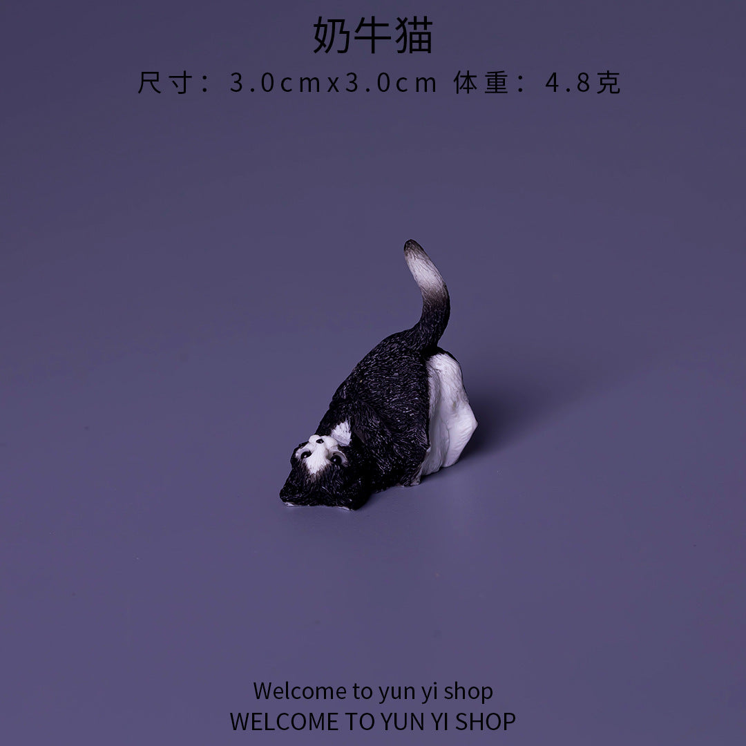 微景观写实小猫 创意树脂摆件卡通可爱小猫 办公室车载桌面小摆件