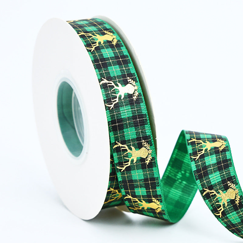 Rivora - Foil Christmas Plaid Ribbon