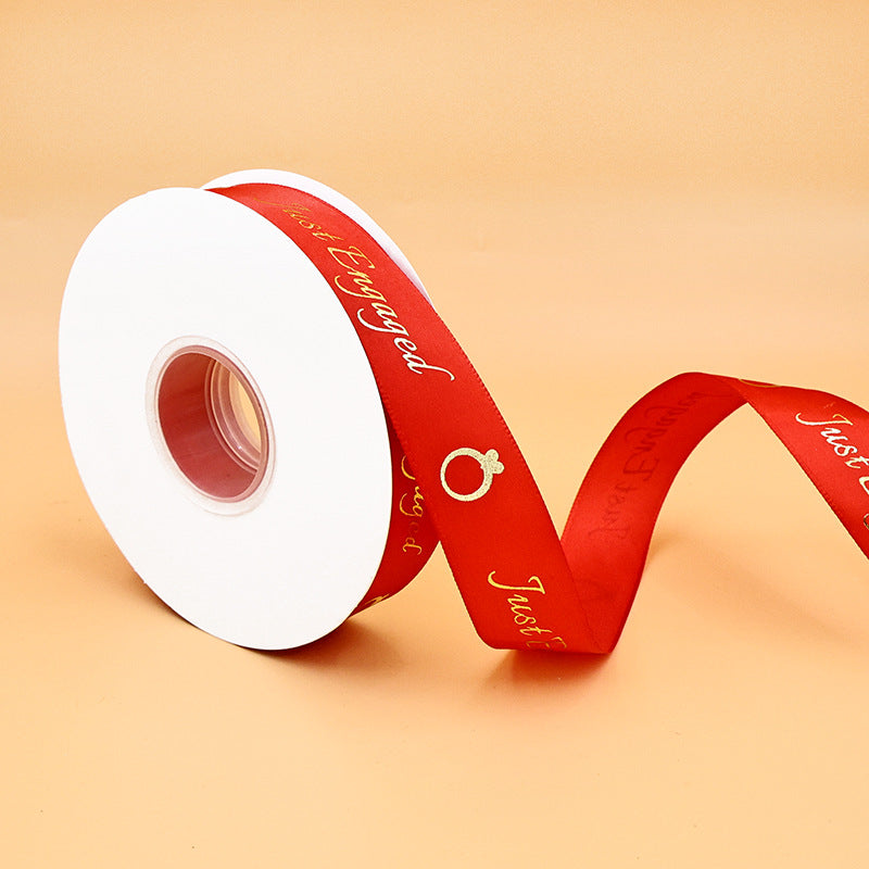 Rivora - Foil Just Engaged Ribbon