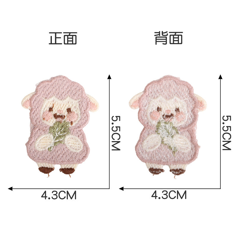 厂家批发DIY服饰配件花朵布贴头饰发夹配件可爱针织服装辅料现货