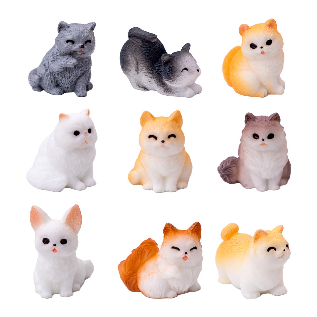 微景观创意可爱小猫猫咪 diy装饰品盲袋配件迷你桌面汽车载小摆件