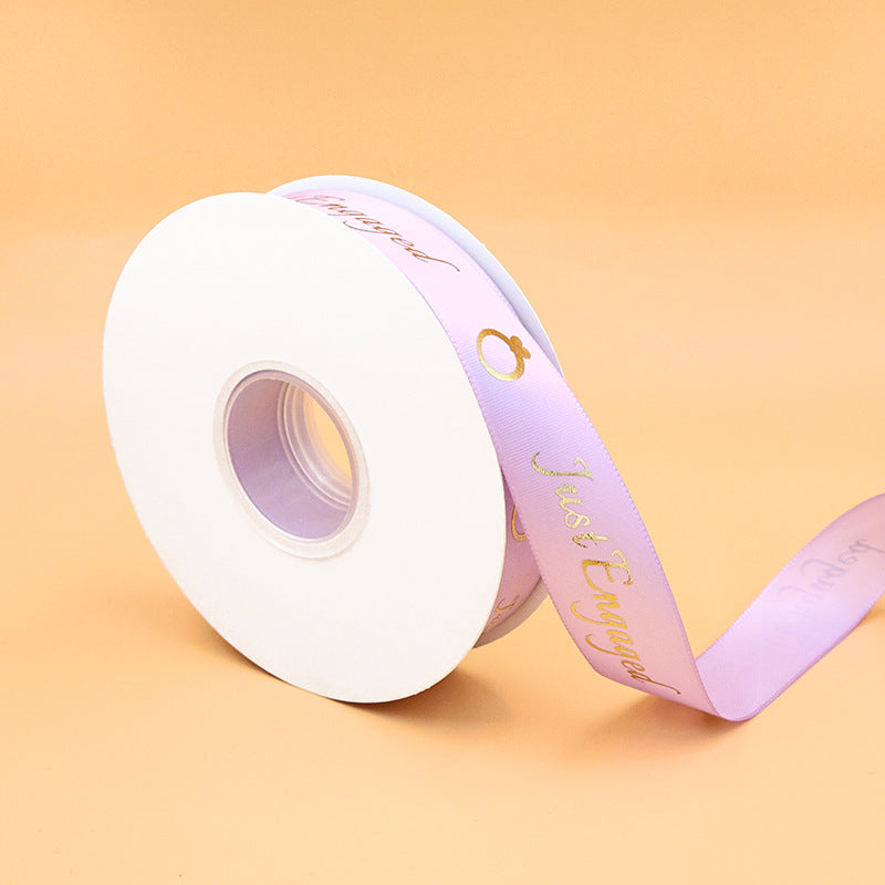 Rivora - Foil Just Engaged Ribbon