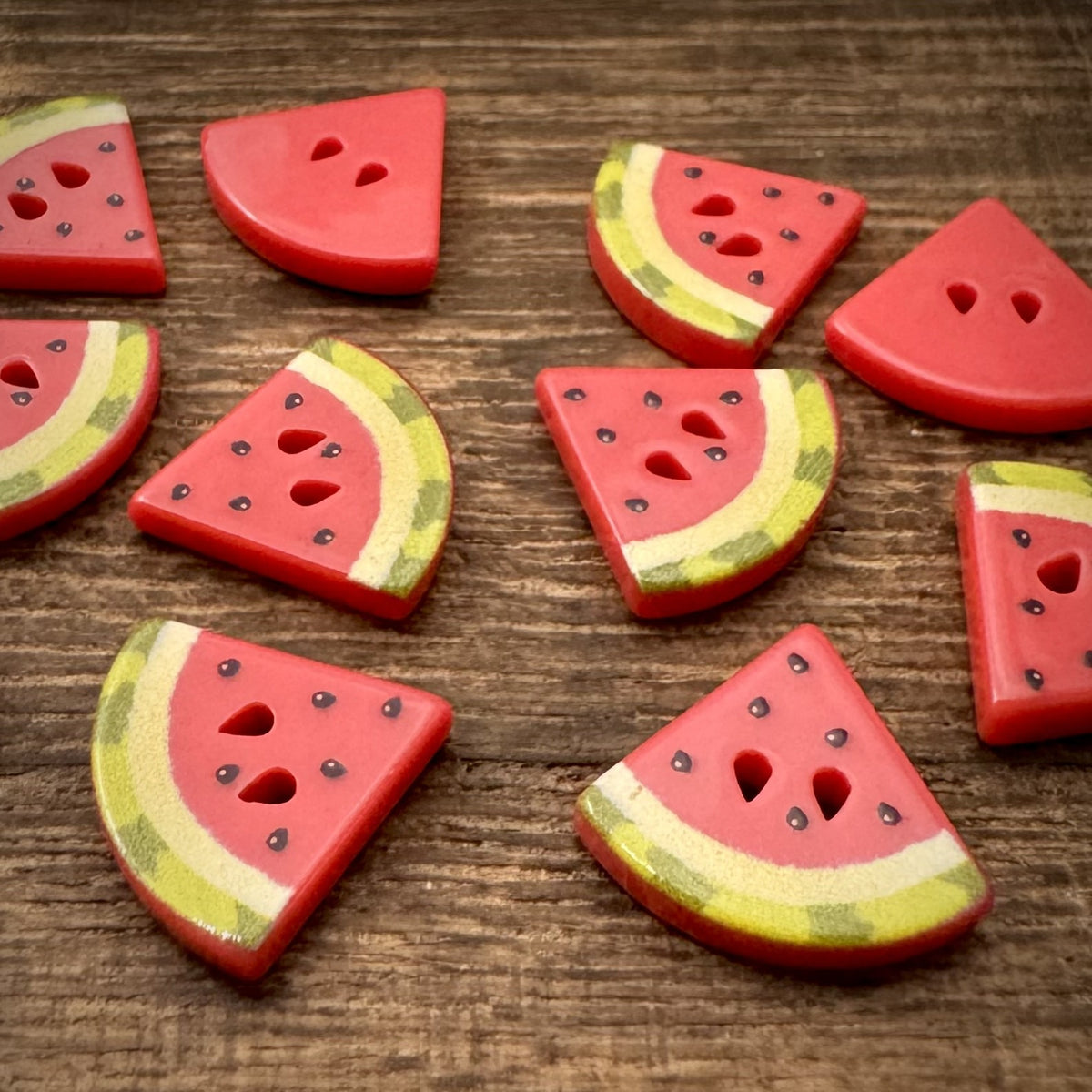 Bunli - DIY 10 Pack Cartoon Watermelon Two-Hole Button