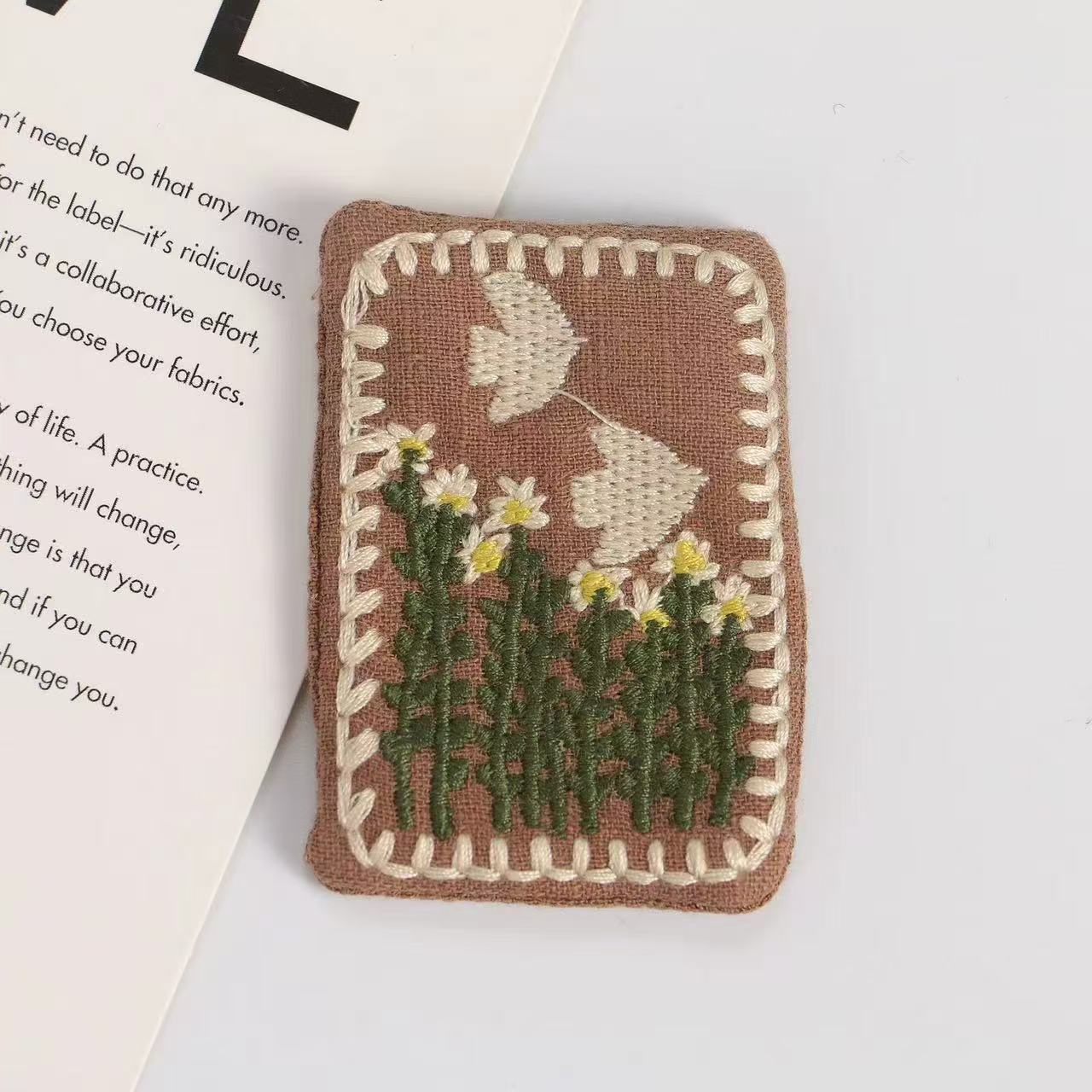 DIY韩系森系棉麻布艺服饰配件布贴鞋袜包装饰品徽章胸针辅料