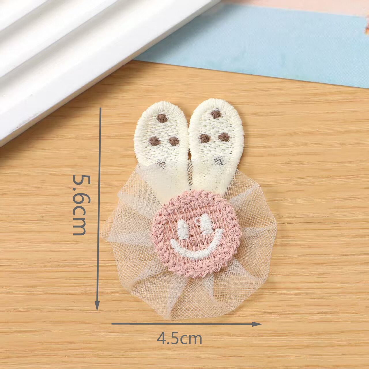 Patch甜美可爱蕾丝兔耳蝴蝶结布贴配件  手工diy发夹鞋帽服饰辅料