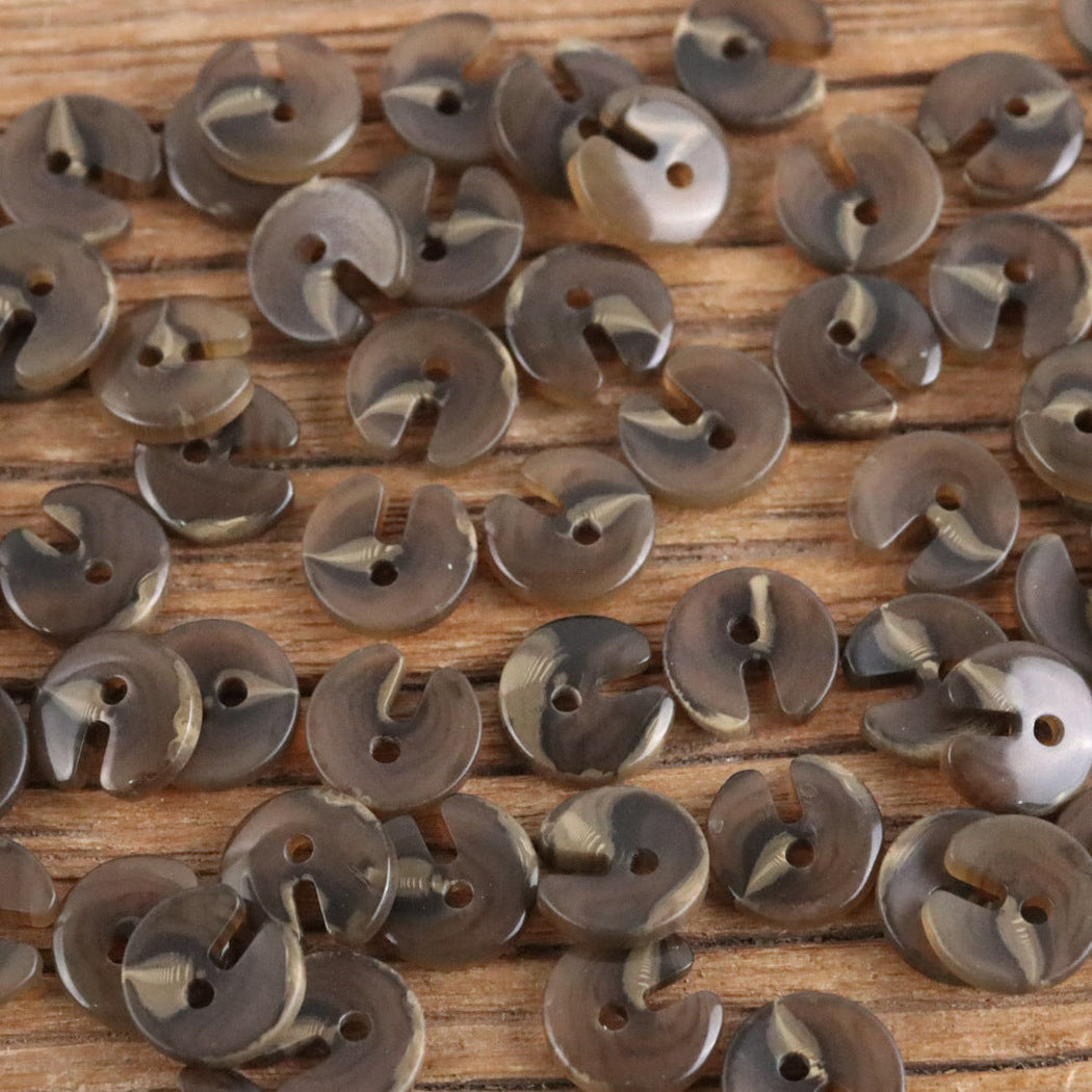 Bunli - DIY 10 Pack Open-Slot Round Sew-Through Button